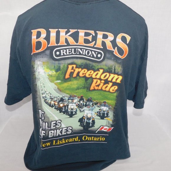 Canadian Bikers Reunion New Liskeard Ontario Mens 2XL Graphic T Shirt - Picture 5 of 7